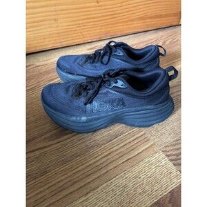 HOKA One One Bondi 8 Women’s Running Shoes Black Size 8.5B US